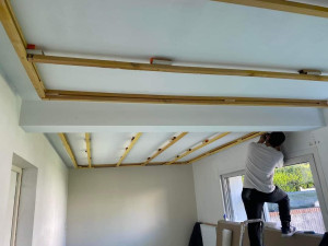 Photo de galerie - Préparation Faux plafond.