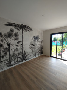 Photo de galerie - Pose d'un papier peint panoramique 