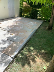 Photo de galerie - Pose de dalage sur une terrasse 