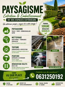 Photo de galerie - Voici une Affiche des services que je propose, contacter moi au 0631250192