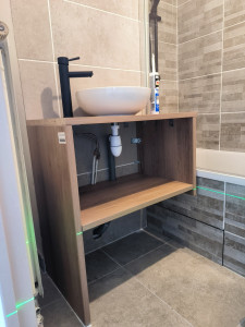 Photo de galerie - Revêtements faiences et Création meuble sous évier 