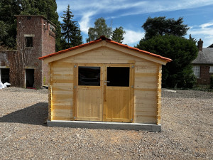 Photo de galerie - Dalle béton + montage chalet 