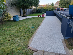 Photo de galerie - Finition du gravillonnage