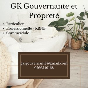 Photo de galerie - Prestations possibles :

- Ménage complet
- Repassage
- Nettoyage en profondeur
- Entretien régulier

Tarifs selon prestation (à partir de 20€/h).