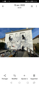 Photo de galerie - Peinture façade.
Travaux sur cordes

