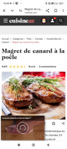 Photo de galerie - Canard rôti au thym 