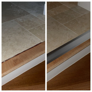 Photo de galerie - Pose de barre de seuil de finition 