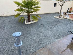 Photo de galerie - Préparation pour pose de gazon synthétique 