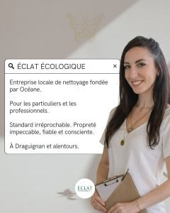 Photo de galerie - Entreprise spécialisée dans le nettoyage écologique. Utilisation exclusive de produits non toxiques et du nettoyage à la vapeur.
• Particuliers/ Professionnels 
• Entretien, gros nettoyage, entretien immeuble, fin de chantier...
