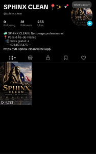 Photo de galerie - Notre compte  Sphinx Clean sur TikTok, il y a des résultats de notre travail 