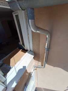 Photo de galerie - Création d'une descente d'eau pluviale 