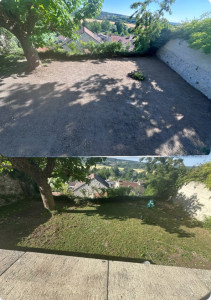 Photo de galerie - Préparation de sol pour mettre du gazon 