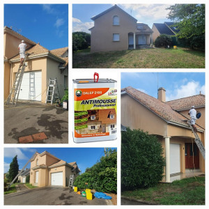 Photo de galerie - Nettoyage de toiture et façade avec produit professionne d’Alep, 2100