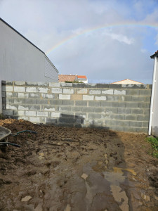 Photo de galerie - Création fondation + mur