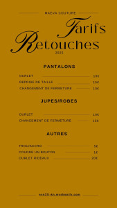 Photo de galerie - Tarifs retouches 