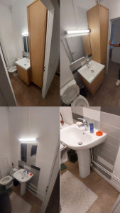 Photo de galerie - Meuble salle de bain et colonne de douche 
