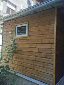 Photo de galerie - Création réserve restaurant en ossature bois + toiture et aménagement intérieur 