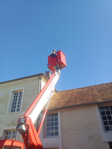 Photo de galerie -  re faire  tête de cheminée  en brique 