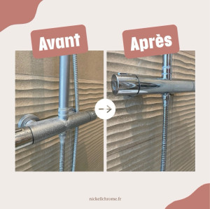 Photo de galerie - Une douche nickel chrome