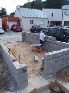 Photo de galerie - Maçonnerie garage et mur mitoyen