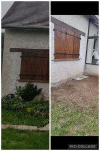 Photo de galerie - Désherbage et déblayage de terre.