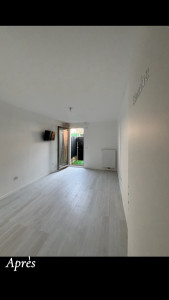 Photo de galerie - Après l’enduit, et peinture, poses de parquet flottant pose de télé, pause de rideau