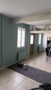 Photo de galerie - Rattrapages des murs en Crépy en finition lisse 