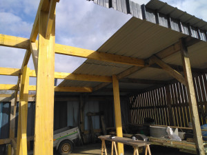 Photo de galerie - Renovation hangar avec couverture bac acier