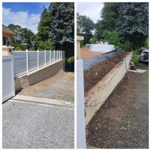 Photo de galerie - Peinture avec palissade P.V.C