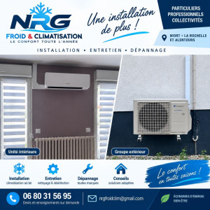 Photo de galerie - Installation d’une climatisation air/air Fuji Electric avec pose de l’unité intérieure et du groupe extérieur