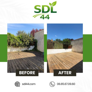 Photo de galerie - Entretien d'un terrasse et d'une haie pour une mise en vente d'une maison
