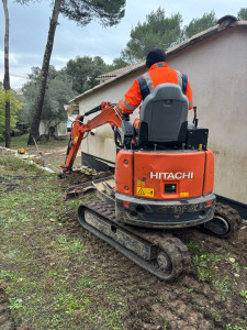 Photo de galerie - Préparation pose de drain