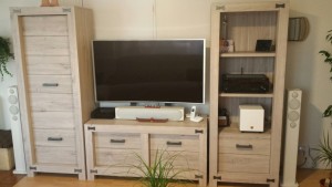 Photo de galerie - Installation  meubles Salon - Hi-Fi