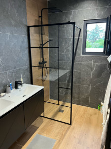 Photo de galerie - Pose carrelage sol et faïence et douche à l’italienne 