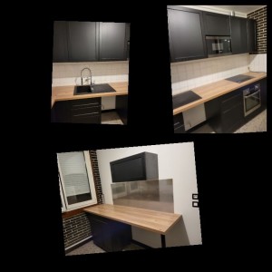 Photo de galerie - Montage meuble de cuisine avec branchement électroménager 