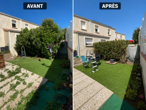 Photo de galerie - élaguage laurier jardin 