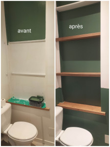Photo de galerie - Peinture et pose étagère 
