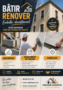 Photo de galerie - Affiche des mes service ainsi que mon numéro de téléphone adresse mail ect..