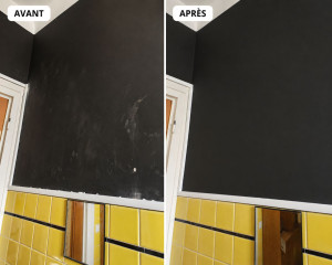 Photo de galerie - Nettoyage mur noir