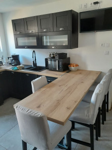 Photo de galerie - Création cuisine 2 ( mur, electricité plomberie evacuation et meuble )