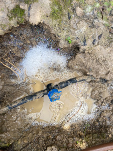 Photo de galerie - Réparation fuite d’eau dans le circuit d’arrosage automatique