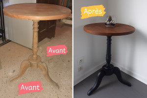 Photo de galerie - Aerogommage d’une table 