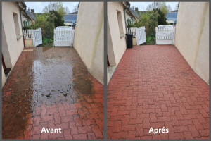 Photo de galerie - Nettoyage d'une cours extérieur 