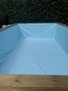 Photo de galerie - Installation complète piscine . renforcement / tuyauterie/pompe à chaleur 