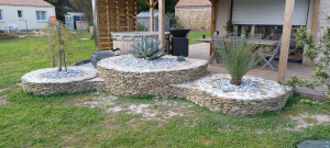 Photo de galerie - Réalisation parterre en pierre 