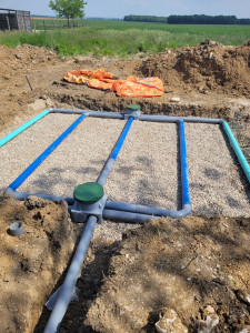 Photo de galerie - Création d'un épandage pour un fosse  3000l neuve