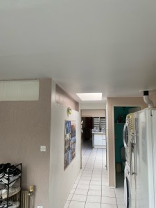 Photo de galerie - Enduit plafond  fibre sur les murs et peinture 