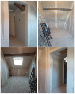 Photo de galerie - Réalisation des bandes dans des combles 