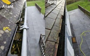Photo de galerie - Nettoyage de gouttières 