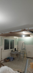 Photo de galerie - Réalisation d'un caisson led en bois 